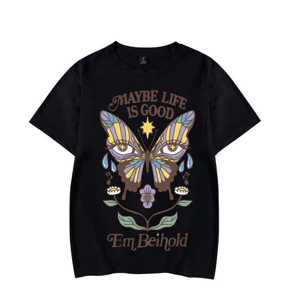 Em Beihold Merch Maybe Life Is Good Tshirt Summer Unisex Short-sleeved T-shirt Fashion Y2K Casual Stylish Design Tee