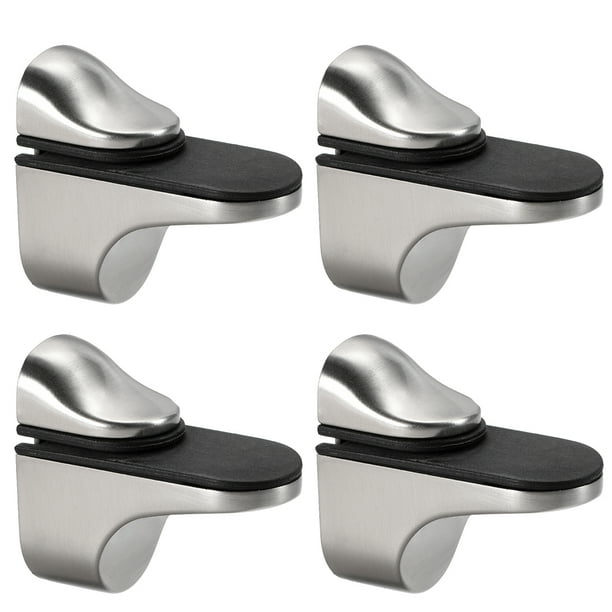 Soportes de estante de vidrio Unique Bargains Abrazadera de Aleación de zinc níquel cepillado 3-20mm 4pcs
