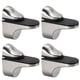 thumbnail image 1 of Soportes de estante de vidrio Unique Bargains Abrazadera de Aleación de zinc níquel cepillado 3-20mm 4pcs, 1 of 4