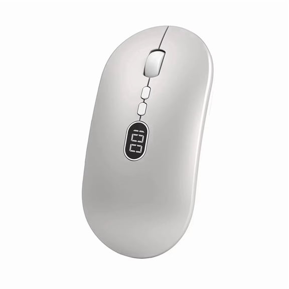 Wireless Computer Mouse with Battery Level Visible Rechargeable 2.4G Portable USB Silent Click for PC Laptop B