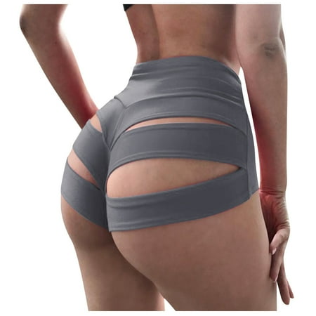 

KDDYLITQ Hipster for Women Hollow Out Strappy Panty Stretch Sexy Plus Size Gray XL