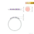 thumbnail image 4 of ANGARA Natural 0.12 Ct. Amethyst with Diamond Non Eternity Stackable Ring in Sterling Silver for Women (Ring Size: 3.5), 4 of 9