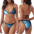thumbnail image 3 of Balery Butterflies And Waterlily In Water Pijama Estampado Bikini de Dos Piezas para Mujer - Conjunto de Bikini Ajustable Sexy y Cómodo para Playa, 3 of 6