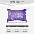 thumbnail image 4 of Gaeub Snowfall Sky White Purple Printed Pillow Case, Comfort Soft Hidden Zipper, Suitable for Sofa, Bedroom-16"x24", 4 of 6