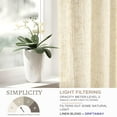 thumbnail image 6 of DriftAway Natural Linen Curtains 94 Inches Long 3 Pound Thick Semi Sheer 2 Panels Farmhouse Real Flax 3 Inch Rod Pocket Back Tab Boho Rustic Light Filtering Window Drapes for Bedroom Privacy Assured, 6 of 8