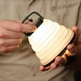 thumbnail image 4 of (Negro) Luz de camping plegable, linterna solar portátil para exteriores, luz de emergencia recargable, diseño en forma de cuenco, 4 of 5