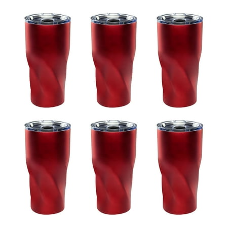 

Wavey Mavey 20 oz. Vacuum Travel Mugs - 6 pack - Red