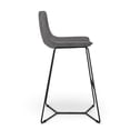 thumbnail image 2 of Pemberly Row Vegan Leather Bar Height Stools (Set of 2) in Smoke, 2 of 7