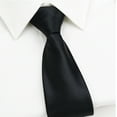 thumbnail image 2 of TELOLY Tie Satin Fabric Delivers a Sleek,Luxurious Feel Ties for Men Black, 2 of 2