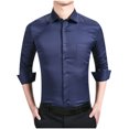 thumbnail image 1 of Camisa de hombre Elástica Slim Business Camisa de manga larga Pompotops  oipoqjl48018, 1 of 5