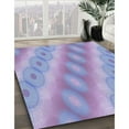 thumbnail image 3 of Ahgly Company Machine Washable Indoor Square Transitional Medium Purple Area Rugs, 3' Square, 3 of 7