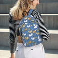 thumbnail image 6 of Honeii Chicken Family Print Canvas College Laptop Backpack, Durable Rucksack Travel Notebook Bag School Backpack Book Bag for Men Women-Small, 6 of 7