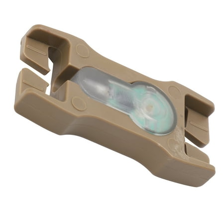 

Outdoor Mini Signal Lamp Nylon Signal Lamp Mini Survival Lamp For Outdoor Equipment For 2.5cm Width Strap Mud Color Base Green Light