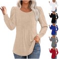 thumbnail image 6 of Samickarr Pleated Blouses for Women Dressy Casual Long Sleeve Shirts Fall Tunic Tops Sweatshirt for Women, 6 of 6