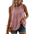 thumbnail image 4 of Swiss Dots Patchwork Women Sleeveless Tank Tops Camisole, 4 of 6