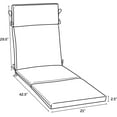 thumbnail image 3 of Outdoor Chaise Cushion, 21 in x 72 in, Weather-Proof, Rain-Proof, Fade Resistant Patio Cushion for Chaise Lounger Stone Grey Leala, 3 of 10