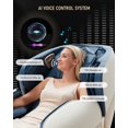 thumbnail image 2 of PUDO Full Body Zero Gravity Massage Chairs AI Voice Control 3D Shiatsu Chair Massage Recliner Heated Intelligent Body Detection Bluetooth Speaker Airbags SL Blue&Beige, 2 of 9
