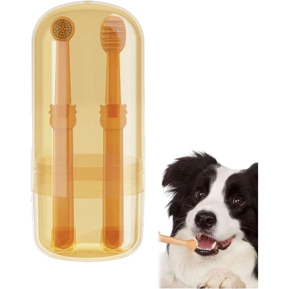 HAHDAXIA Zentric Dog Toothbrush, Flexibrush Pet Toothbrush With Tongue Scraper, Flexibrush Pet Toothbrush, Cat Toothbrush And Toothpaste, 360º Pet Toothbrush Dual Head Soft Silicone (1pcs)
