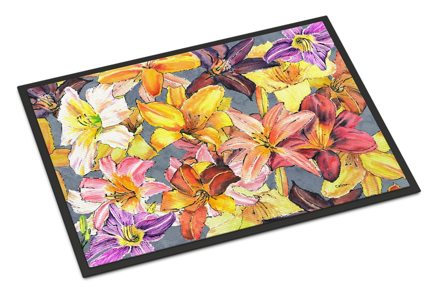 Day Lillies Doormat by Caroline's Treasures