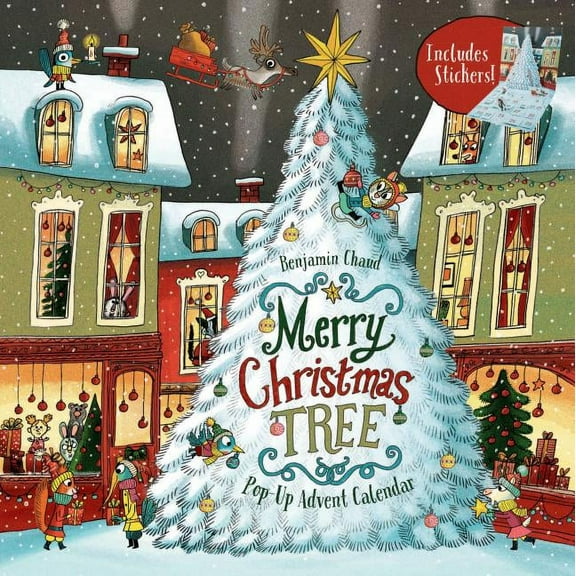 Merry Christmas Tree Pop-Up Advent Calendar: (Books for Family Holiday Games, Christmas Tree Advent Calendar), (Paperback)