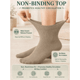 thumbnail image 2 of Comfello Circulatory Diabetic Ankle Socks for Men & Women – 3-Pack – Non-Binding, Extra Wide Moisture Wicking Cotton Socks, 2 of 7