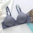 thumbnail image 6 of Lixiuxyad Plus Size Full Coverage Wireless Bras For Comfortable Support Non Padded Breathable Everyday Soft Cup Bra,Bras for Women Blue 36, 6 of 6