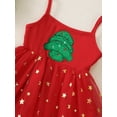 thumbnail image 6 of aturustex Toddler Girls Christmas Party Costume for Baby 6M-3T Infant Santa Cami Dress Puffy Mesh Star Sequins Hem Sleeveless A-line Dress Square Neck Little Girl Fashion Casual Cute Clothes, 6 of 7