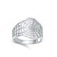 thumbnail image 4 of CHOOSE YOUR COLOR Cutout Spider Web Ring .925 Sterling Silver Band Jewelry Female Male Size 10, 4 of 4