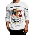 thumbnail image 3 of Havenx Mens Patriotic T Shirts Crewneck Three-quarter Sleeve Shirts American Flag Design Fun Graphic T-Shirt Classic Patriotic Summer Workout Freedom Tees,White 2XL, 3 of 5