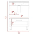 thumbnail image 7 of CoSoTower 2-Door Rectangle Single Bathroom Vanity White, 7 of 7