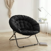 Urban Shop Polyester Folding Chair, Black