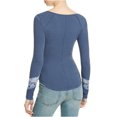 thumbnail image 2 of Free People - Camiseta tÃ©rmica con adornos de bandana para mujer, azul, grande Free People Camiseta adornada, 2 of 2
