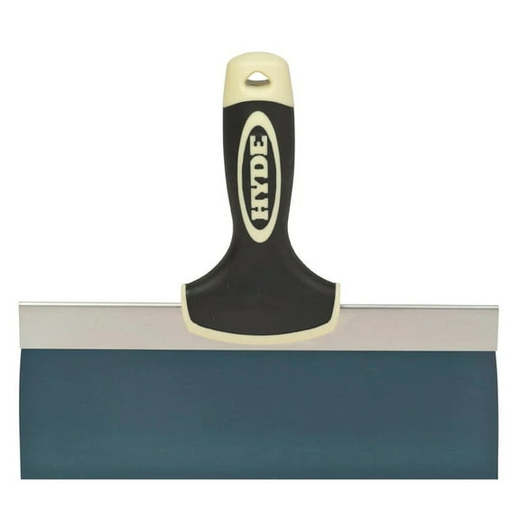 10" Hyde 09263 Pro Project Blue Steel Taping Knife with Flat Back