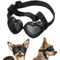 thumbnail image 3 of RV 2 gafas para mascotas, protección ocular a prueba de viento, accesorios para mascotas, gatos y perros, gafas de sol frescas y hermosas, gafas de sol plegables para perros (rosa + negro) brillar Electrónica, 3 of 5