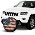 thumbnail image 2 of KAKALAD Vintage American Flag Us Stars And Red Stripe 03 Spare Tire Cover Weatherproof Universal Vehicle Accessories 16 Inch, 2 of 6