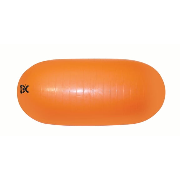 CanDo Inflatable Exercise Straight Roll - Orange - 20" Dia x 43" L (50 cm Dia x 100 cm L)