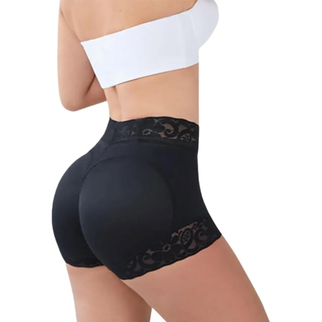 Bragas de Fajas con Curvas, Pantalones Cortos de Faja con Control de Barriga, Levantamiento de glúteos, Fajas con Curvas para Mujeres, Bragas de Levantamiento de glúteos (M,Black)