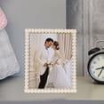 thumbnail image 2 of KAKOWELY Pearl Picture Frame Wedding Desktop Photo Frame Tabletop Photo Display Frame,10.83"X8.66"X0.59", 2 of 5