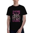 thumbnail image 2 of 180g Cotton Unisex T-Shirt - "In October We Wear Pink" Graphic, Black/White, S-5XL, 2 of 6