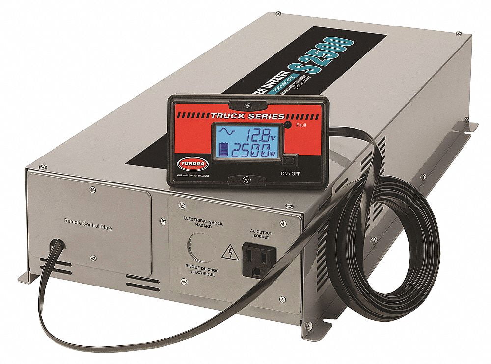 Power Inverter, Pure Sine Wave, 5,000 W Peak, 2,500 W Continuous, 2 Outlets S2500