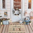 thumbnail image 3 of Easter Doormat Decorative Welcome Outdoor Rug Spring Door Mat Funny Rabbit Bunny Eggs Farmhouse Kitchen Mats, 3 of 6