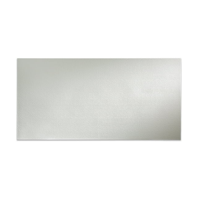 FASÄDE Easy Installation Hammered Gloss White Wall Panel (4' x 8' Panel)