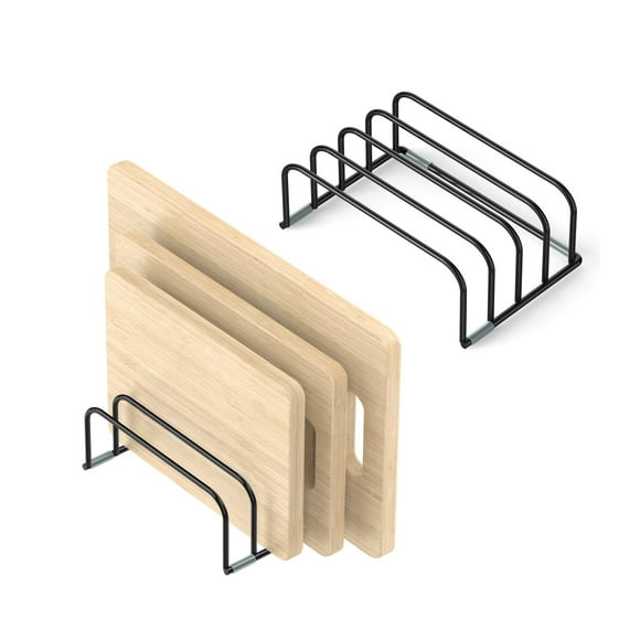 Korrtfid Estante De Almacenamiento Para Tablas De Cortar, Organizador Compacto Para Tablas De Cortar, Soporte De Almacenamiento Para Tablas De Cortar, Organizador De Hojas Para Hornear Y Galletas (2 P