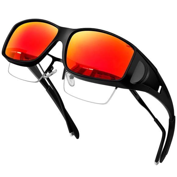 Gafas de Sol Polarizadas KANASTAL UV400 para Usar Sobre Anteojos Negras