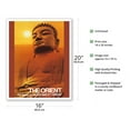 thumbnail image 2 of The Orient - Fly there on Northwest Orient Airlines - Great Buddha of Kamakura - Vintage Airline Travel Poster c.1970s - Fine Art Matte Paper Print (Unframed) 16x20in, 2 of 4
