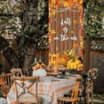 thumbnail image 4 of Fall Buffalo Plaid Pumpkins Truck Door Cover Banner Autumn Harvest Porch Banner Maple Leaves Porch Cover for Thanksgiving Autumn Harvest Holiday Party Decor 70.8 x 35.4 Inch, 4 of 6
