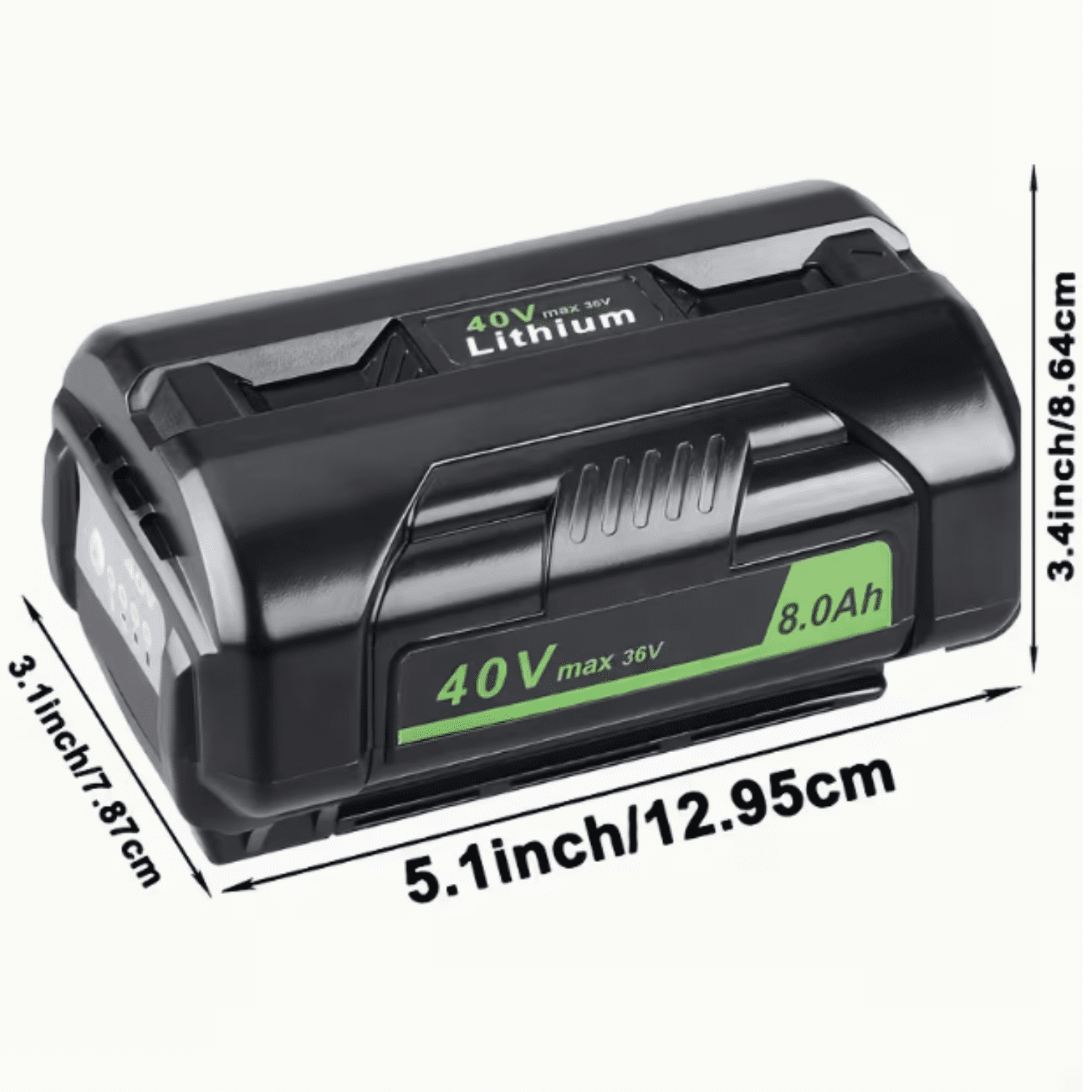 1Pack 40V 8.0Ah Battery Replacement for Ryobi 40 Volt Lithium OP4040 OP4050 OP40602