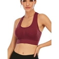 thumbnail image 6 of FUTATA 1/3 Pack Sports Bras For Womens High Support Yoga Bras Padded Push Up Racerback Bras Solid Colors Running Active Gym Workout Bras Crop Tops, 6 of 8