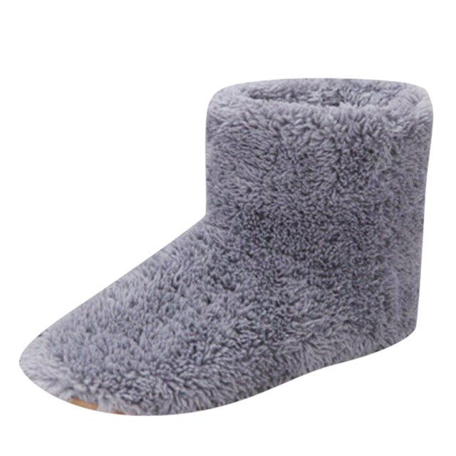 Men Women Winter Plush Elactric Interface Hiding Washable USB Charger Boot Shoes