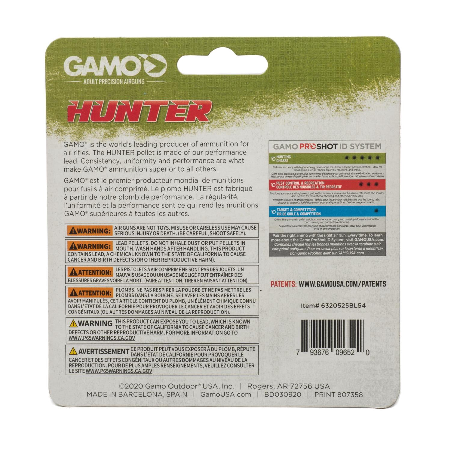 GAMO Hunter (Round Nose) .22 250 Count (15.43 gr), 6320025B54